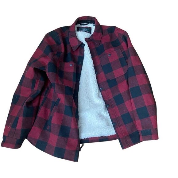 G.H. Bass & Co. Womans Wool Blended Lined Jacket Buffalo Red - Picture 3 of 6